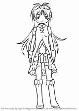 Madoka Magica Kyoko Sakura Draw Drawing Puella Magi Step Anime sketch template