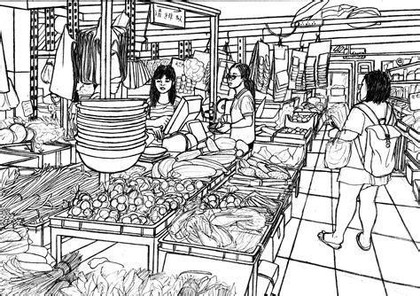 market drawing  paintingvalleycom explore collection  market drawing