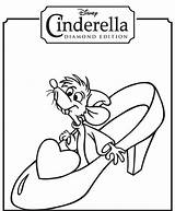 Cinderella Coloring Pages Mice Shoe Getcolorings sketch template