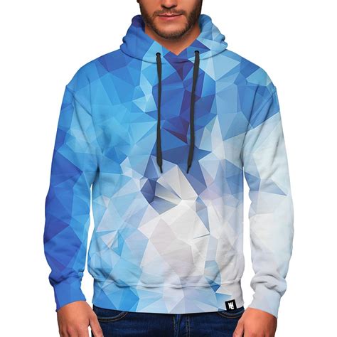 light blue geometric hoodie hoodie lab