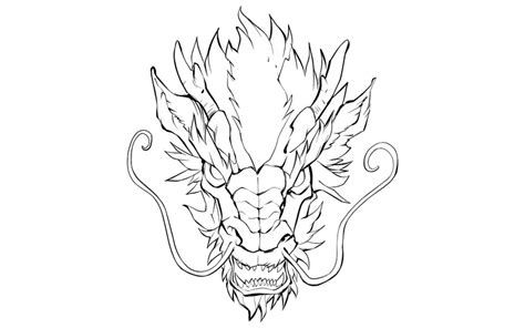 chinese dragon head illustration  templatemonster