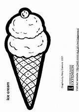 Ice Cream Coloring Pages Printable Cone Drawing Kids Letter Clipart Mickey Mouse Library Edupics Popular Printablee Large sketch template