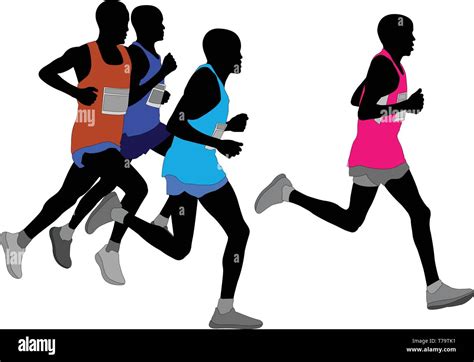 group run exercise stock vector images alamy