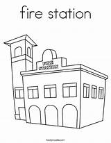 Fire Station Coloring Pages Department Twistynoodle Drawing House Kids Bomberos Brigade Clipart Noodle Twisty Colouring Print Party Estación Bombero Prevention sketch template