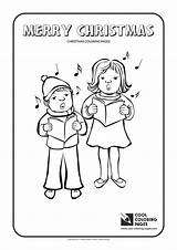 Coloring Pages Christmas Carolers Cool Holidays Angel sketch template