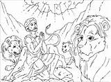 Coloring Daniel Lions Den Lion Pages Bible School Sunday Coloringpages4u sketch template