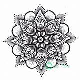 Mandala Tattoo Mandalas Tattoos Rose Dotwork Henna Google Drawing Ink Dot Flower Dessin Vibes Work Mish Van Para Colorful Lotus sketch template