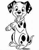 101 Coloring Dalmatians Pages Sitting Dalmatian Disneyclips Disney Printable Domino Puppy Oddball Puppies Book Funstuff sketch template