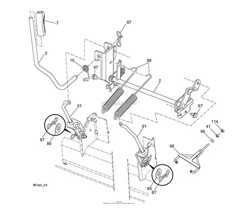 Husqvarna Gth52xls 96045005700 2015 08 Parts Diagram For Mower Lift