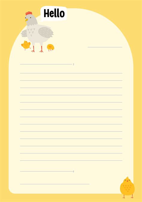 printable letter template  students printable templates