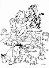 Honey Coloring Pots Pooh Winnie Pages Hellokids Print Color Online sketch template