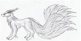 Fox Nine Tailed Tails Drawing Tail Drawings Paintingvalley Deviantart Stats sketch template