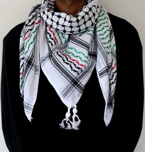original palestine flag scarf hirbawi palestinian keffiyeh