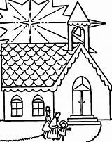 Church Coloring Christmas Pages Family Visits Color Printable Getdrawings Getcolorings sketch template