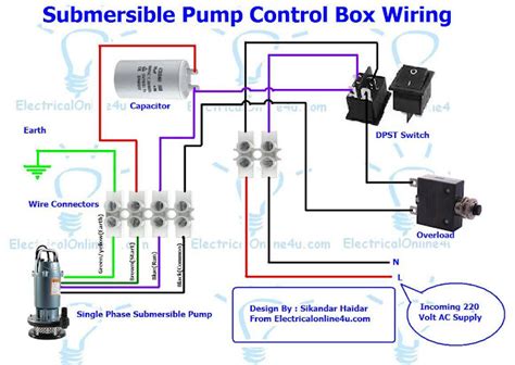 submersible pump control box wiring diagram   wire single phase