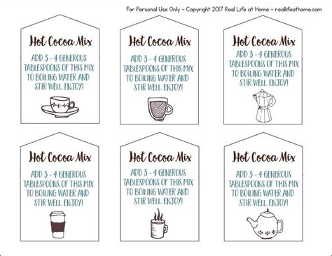 printable printable hot chocolate labels printable word searches
