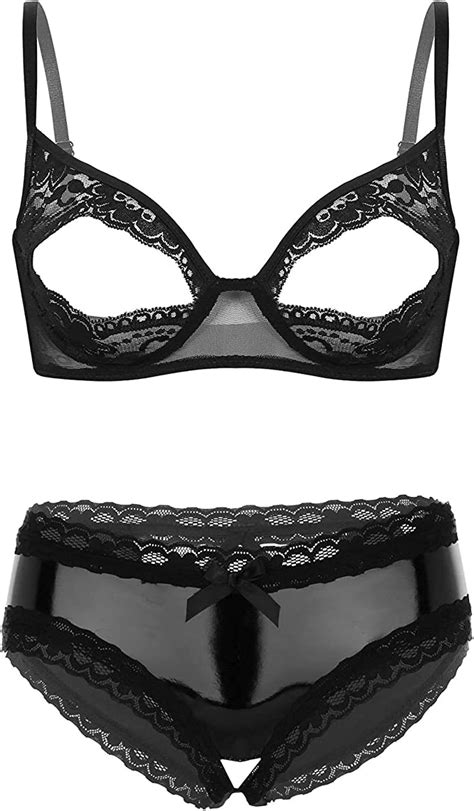 lejafay women s sexy lingerie set two piece lace bra and