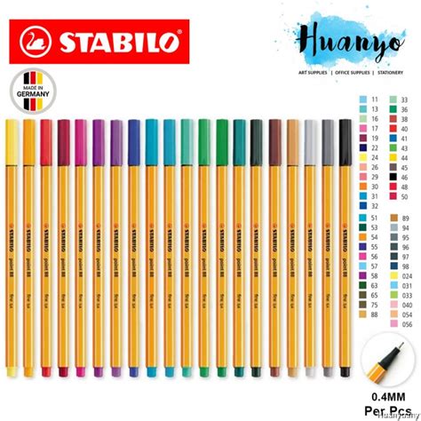stabilo point  colour fineliner marker   mm needle tip  color  pcs