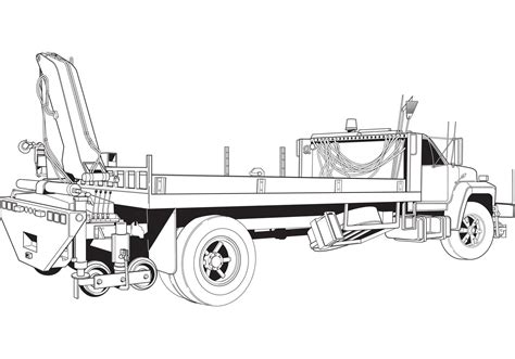 flat trailer coloring page pages sketch coloring page