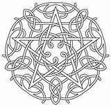 Coloring Pentagram Pages Celtic Pentacle Mandala Designs Water Book Earth Fire Air Wiccan Colouring Shadows Symbols Patterns Embroidery Print Wicca sketch template