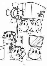 Kirby Coloring Pages Fight Kids sketch template