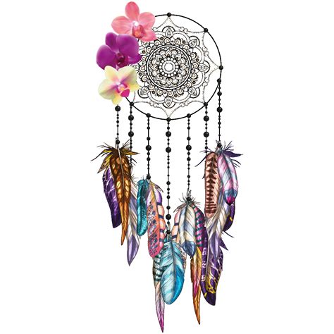 wall sticker dreamcatcher decal orchids  hq image hq png