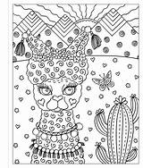 Coloring Pages Color Llamas Gift Zendoodle Fuzzy Lovable Display Friends Click sketch template