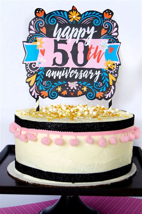 anniversary cake topper printable  lindi haws  love  day