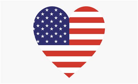 american flag heart vector  transparent clipart clipartkey
