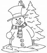 Snowman Frosty Coloring sketch template