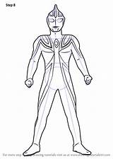 Ultraman Agul Draw Drawing Step Tutorials sketch template