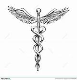 Caduceus Drawing Paintingvalley Drawings sketch template