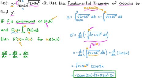 question video finding  derivative   function defined   integral