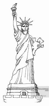 Ellis Island Drawing Liberty Statue Cartoon Cartoons Getdrawings York Comics sketch template