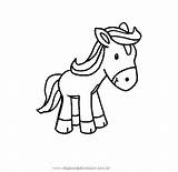 Cavalinho Colorir Desenhos Cavallo Stilizzato Cavalli Bambina Stampare Colorindo sketch template