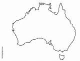 Australia Map Coloring Pages Sketch Printable Paintingvalley sketch template