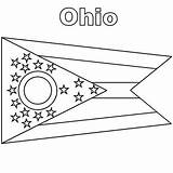 Ohio Flag State Coloring Color Colorluna Pages Buckeye Print Printable Size Luna sketch template