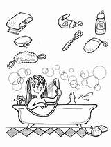 Hygiene Coloring Pages Printable Print sketch template