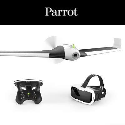 parrot disco fixed wing drone  camera fpv controller ready  fly blackwhite