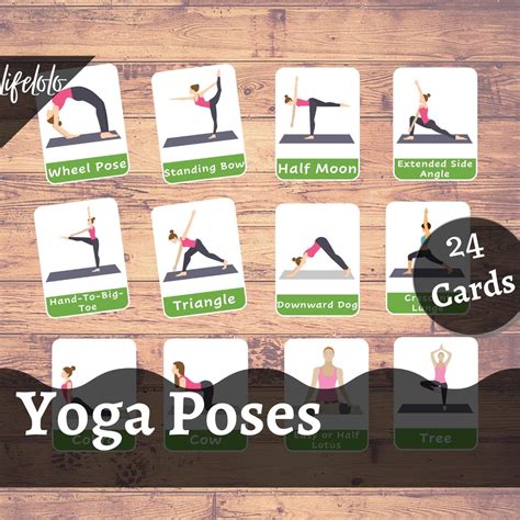 yoga poses  flash cards yoga asanas home schooling montessori