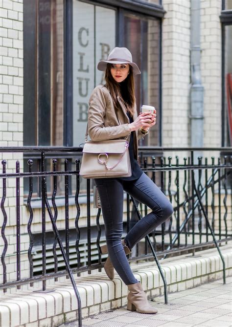 match a pair of beige boots with your handbag how to wear ankle boots