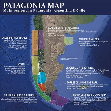 patagonia map  regions  patagonia