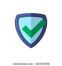 vector security check icon shield logotype stock vector royalty