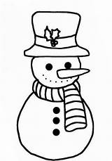 Snowman Coloring Pages Kids Simple Drawing Winter Printable Sketch Cute Colouring Color Christmas Snowmen Print Snow Man Easy Drawings Clipart sketch template