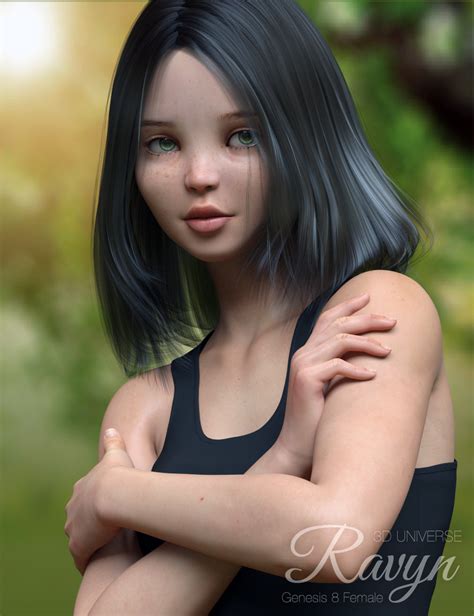 ravyn character and hair for genesis 8 female s daz 3d
