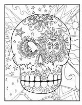 Coloring Pages Dead Skull Red Kids Getdrawings Getcolorings Candy sketch template