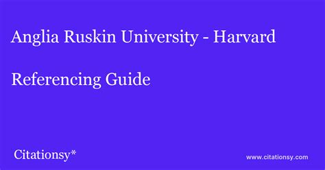 anglia ruskin university harvard referencing guide anglia ruskin