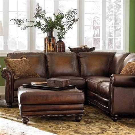 small scale leather sectional sofas