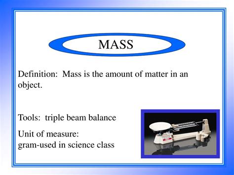 Ppt Measuring Mass Using The Metric System Powerpoint