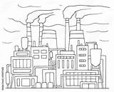 Factory Cartoon Industrial Power Sketch Doodle Drawn Station Hand Nuclear Smoking Plants Vector Ecology Pipes Isolated Illustration Business Comp Contents sketch template